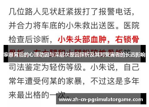 家暴背后的心理动因与深层次原因探析及其对受害者的长远影响